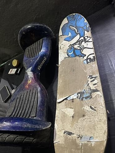 Elektrik nəqliyyatı: Elektrikli hoverboard + skeytbord dəsti - Hoverboard: 2 təkərli — 3