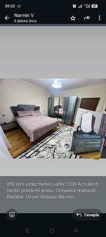 850 Azn yataq mebeli satilir 2200 Azn alinib hecbir problemi yoxdu