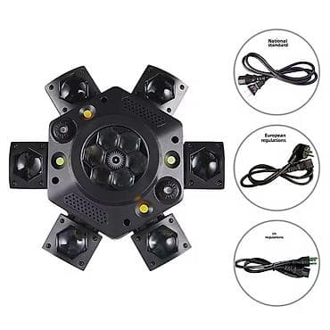 lazer bosch: 6-Gözlü Peşəkar Səhnə İşığı (Bee Eye) Həm lazer, həm də rəngli LED — 6