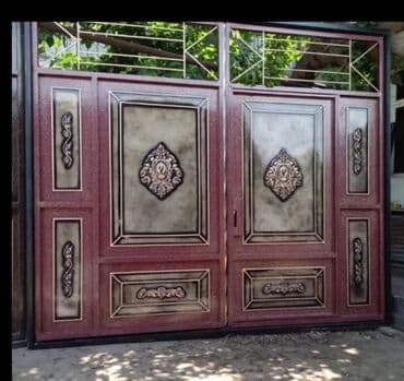 купить железные ворота: Железо Дворовые ворота, С дверью — 8