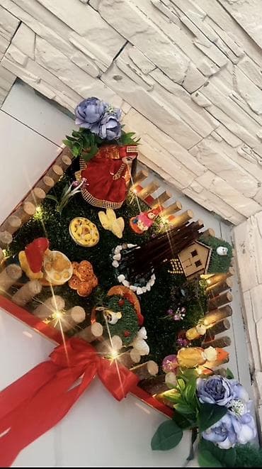 su kenleri: Novruz temalı dekorativ kompozisiya - Əl işidir: taxta lövhə üzərində — 7