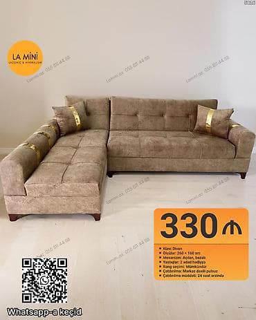 su ceni bak: Künc divan, Açılan, Bazalı, Parça, Şəhərdaxili pulsuz çatdırılma — 1