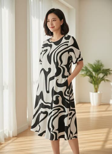 qadın yay geyimləri: Gündəlik don, Midi — 1