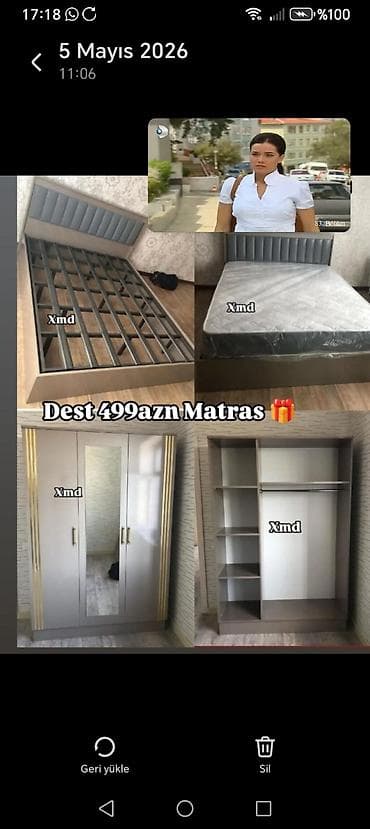 taxta besedkalar: İkinəfərlik çarpayı, Dolab — 1