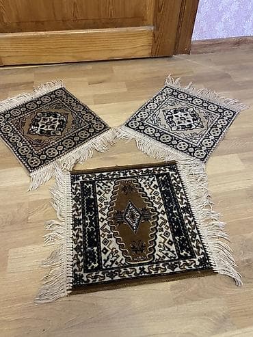 balka: Dekorativ kvadrat xalça dəsti (3 ədəd) - Forma və ölçü: Kvadrat — 1