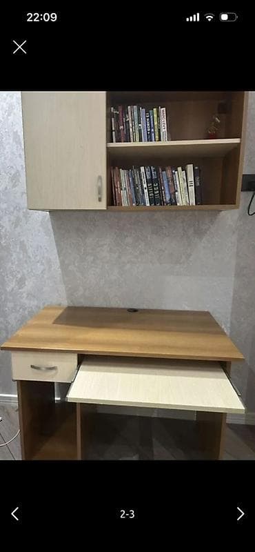 divarda kitab refleri: Düz masa, Polkalı, Siyirməli, Sadə laminat, Zəmanətsiz, Kredit yoxdur — 2