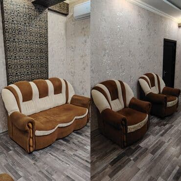 mətbəx künc divan: Di̇van-kravat, 2 kreslo, Açılan — 1