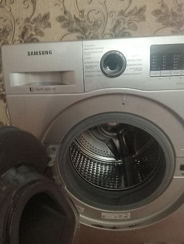 patpres temiri: Samsung önyükləməli paltaryuyan maşın - Rəng: gümüşü - Ön tərəfdən — 5