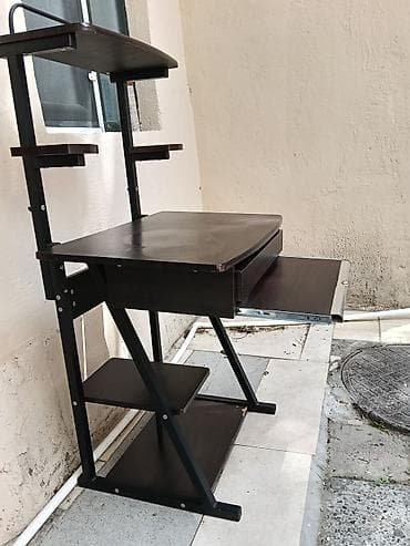 kompüter stolu: Düz masa, Polkalı, Siyirməli, Metal, Zəmanətsiz, Kredit yoxdur — 4