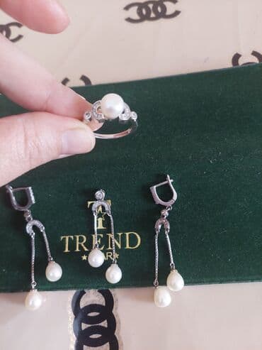 Аксессуары: В комплекте: Кольцо, Серьги, Кулон, Серебро — 2