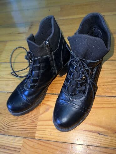 botlar: Ölçü: 36.5, rəng - Qara, İşlənmiş — 2