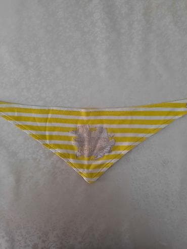 Головные уборы: Uşaq üçbucaqlı boyun yaylığı/bandana - Rəng və naxış: sarı-ağ üfüqi — 1