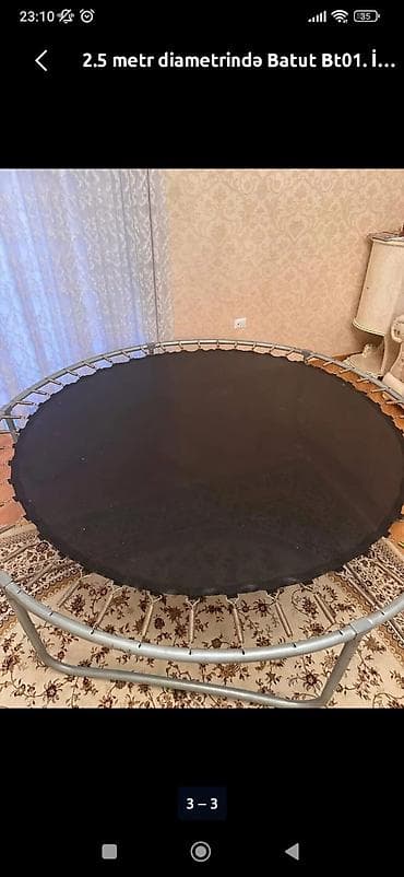batut satışı: 2.5 m diametrli qoruyucu torlu batut (Anise, Trampoline with — 2