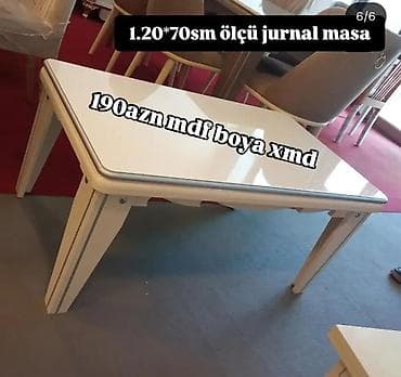 Düz masa, Açılmayan, Təkərsiz, MDF, Zəmanətsiz — 1