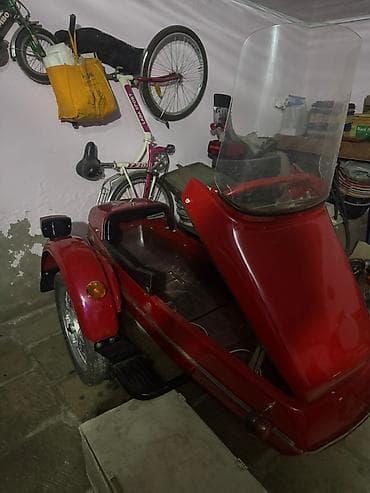 диски 21 стиль: Motosiklet üçün yan qoşqu (salyonka) - Klassik dizaynlı, qırmızı — 5