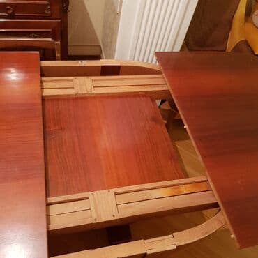 açılan masalar: Qonaq masası, İşlənmiş, Açılan, Taxta, Oval masa — 1