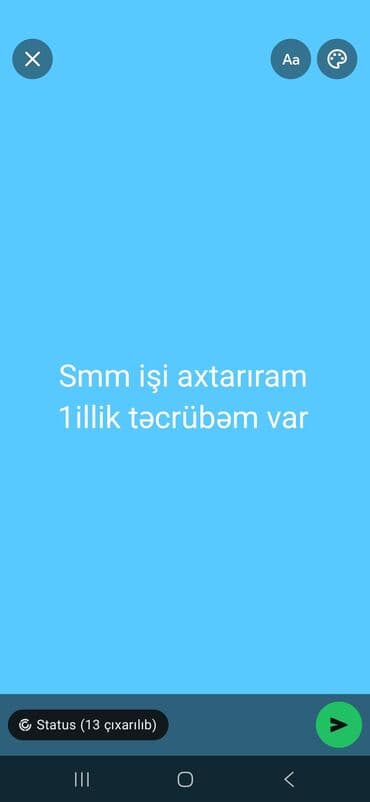 Такси, логистика, доставка: SMM üzrə xidmət göstərirəm – 1 illik təcrübə Təklif etdiyim — 1