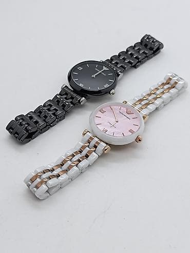 saat şamdan: Qol saatı, Emporio Armani, rəng - Ağ — 2