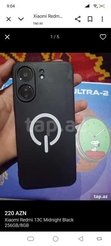 mi 12 t: Redmi 13C, 256 GB, rəng - Qara — 1