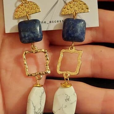 Qadın geyimləri: Zərif bəzək dəsti – boyunbağı və sırğalar - Boyunbağı: nazik gümüş — 1