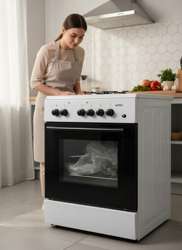 Mətbəx kombaynları və doğrayıcıları: Plitə Simfer, Qazlı, Ayrıca dayanan, 4 gözlü, Yeni — 1