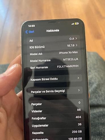 iponalar: IPhone Xs Max, 256 GB, Gümüşü, Face ID — 6