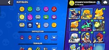 Brawl Stars hesabı – yüksək səviyyəli, zəngin kolleksiya - Kupa: 75 — 5