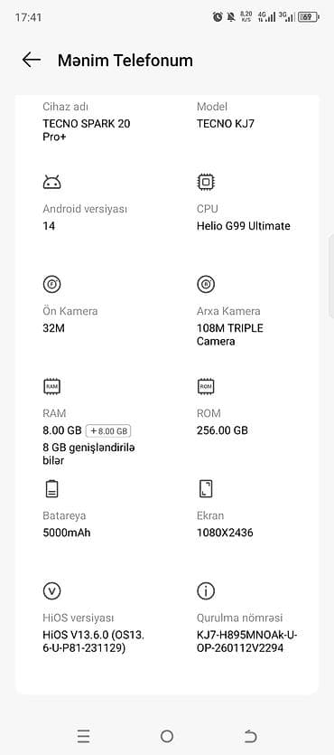 ınfinix note 40 pro: Tecno Spark 20 Pro, 256 GB, rəng - Göy — 4