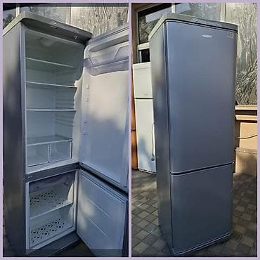 Gümüş rəngli ikiqapılı soyuducu - Üst hissə: geniş soyuducu bölməsi