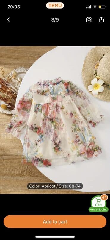 Oyuncaqlar: Qız uşaqlara üçün şifon/til materiallı çiçəkli don 🌺 📍Gəncə — 1