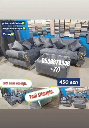 ofis ucun divan: Divan, Yeni, Açılan, Bazalı, Vеlur parça, Ödənişli çatdırılma — 30