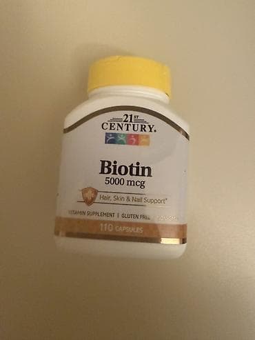 evalar vitamin c: Məhsul: 21st Century Biotin 5000 mcg – 110 kapsul Həm kişilər həmdə — 1