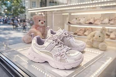 maşa medved: Uşaq idman ayaqqabısı – pastel bənövşəyi/şampan tonlarında, həcimli — 1