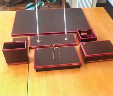 advent calendar qiyməti: Təmiz dəridən hazırlanmış orijinal "Tabac" masaüstü dəftərxana dəsti — 2