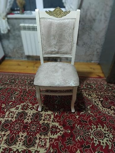 stul satilir: Qonaq otağı üçün, İşlənmiş, rəng - Ağ Stul — 2