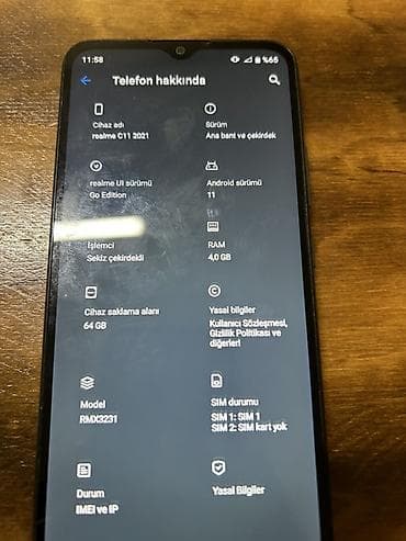 plata telefon: Realme C11 (2021), rəng - Boz — 5