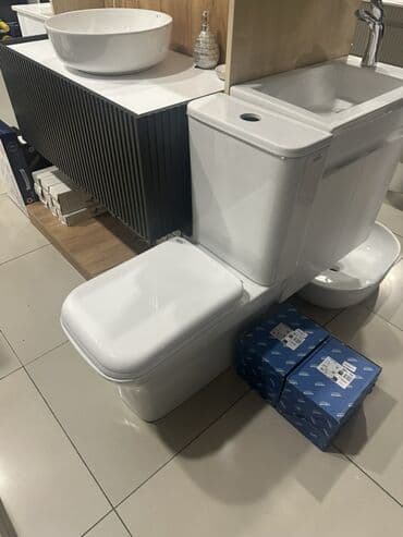 мойка шкаф для кухни: Ağ rəngli keramika Çanaq və iki geniş siyirməli ağ qapalı şkafı olan — 12