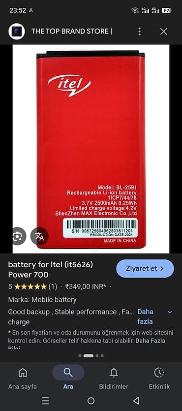 ALIRAM 7 AZN BU MARKANIN BATERYASI LAZIMDIR.KIMDESE VARSA MUNKUNSE