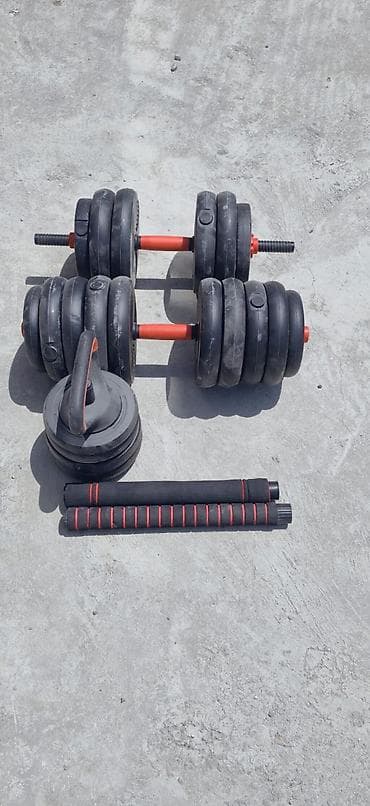 8 ədəd 3 kilo, 4 ədəd 2.5 kilo, 4 ədəd 1.5 kilo, 4 ədəd 1.25 kilo, 2