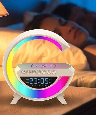 stolustu işıq: LED SİMSİZ ŞARJ EDƏN SPIKER LED WIRELESS CHARGING SPEAKER Alarm clock — 1