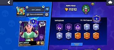 oline is: Brawl Stars oyunu üçün hesab - Kupa: 11,312 - Savaşçılar: 71/104 - — 2