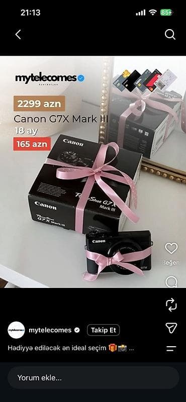 canon mf: Canon PowerShot G7X Mark III kompakt fotoaparat - 1.0” tipli böyük — 1