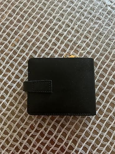pul kiseleri: Qara rəngli kompak tərzli pul kisəsi - Material: hamar teksturalı — 2