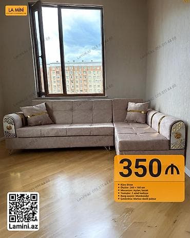 Künc divan - Ölçülər: 260 × 160 sm - Mexanizm: Açılan, bazalı - at lalafo.az Künc divan - Ölçülər: 260 × 160 sm - Mexanizm: Açılan, bazalı -