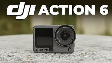 kask kamera: DJI Action 6 aksion kamerası - Kompakt gövdə, ön və arxa ekranla — 1