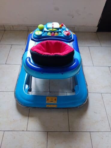 usaq model teleb olunur 2023: Uşaq gəzdiricisi / yeriş köməkçisi - Rəng: mavi gövdə, çəhrayı — 1