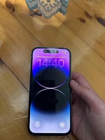 apple display: IPhone 14 Pro, 128 GB, Deep Purple, Face ID — 2