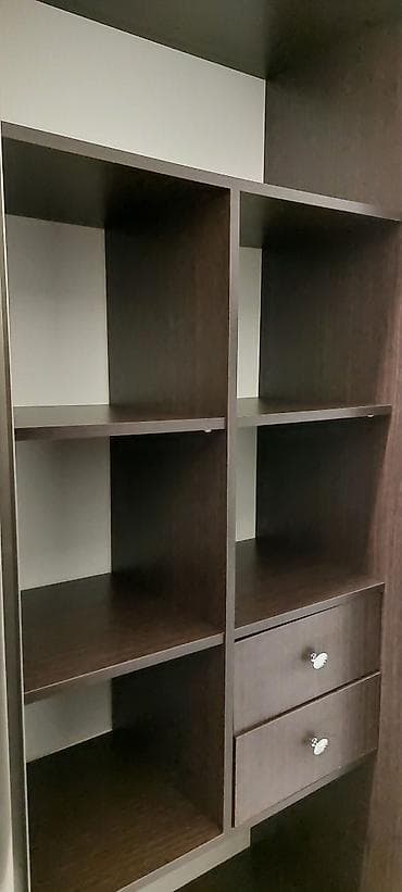 2 qapılı, Güzgülü, Qəhvəyi, Digər material, Kupe, Düz dolab