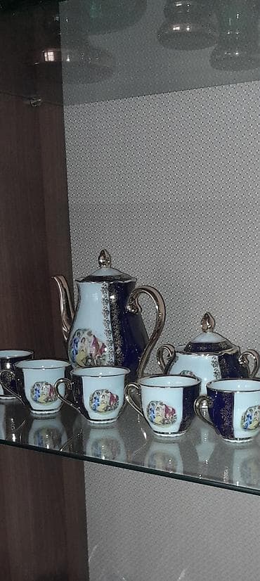 Çay dəsti, rəng - Qızılı, Farfor — 1