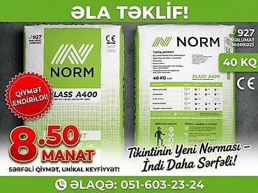 cem tavalar: Norm Sement, A-klass, Kredit yoxdur, Ödənişli çatdırılma — 1